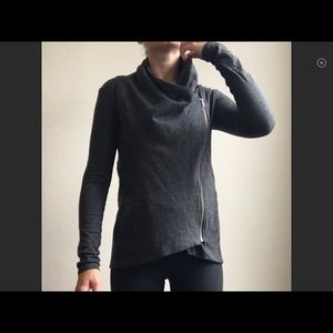 Helmet Lang Asymmetric zippered jacket